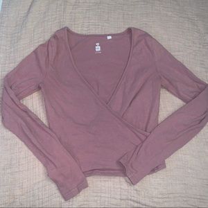 Pacsun Me to We cropped V-neck long sleeve